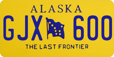 AK license plate GJX600
