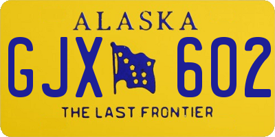 AK license plate GJX602