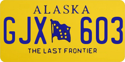 AK license plate GJX603