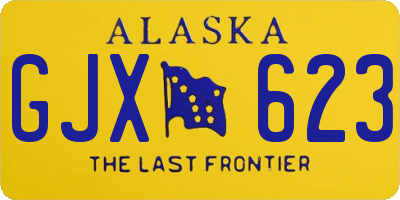 AK license plate GJX623