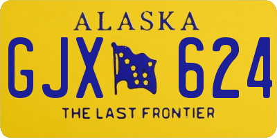 AK license plate GJX624
