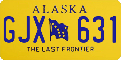 AK license plate GJX631