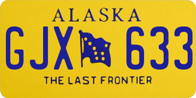 AK license plate GJX633