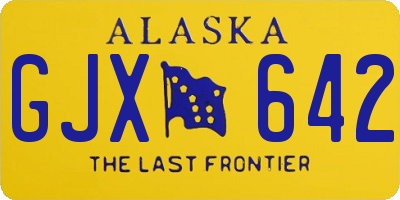 AK license plate GJX642