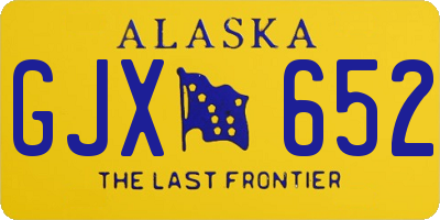 AK license plate GJX652