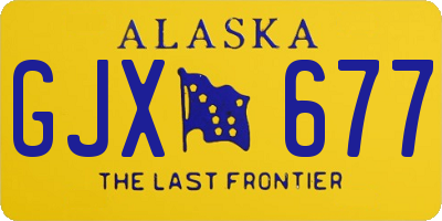 AK license plate GJX677