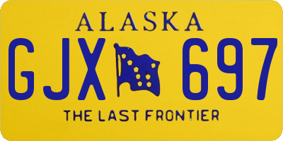 AK license plate GJX697