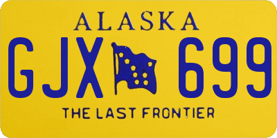 AK license plate GJX699