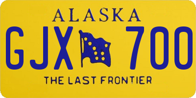 AK license plate GJX700