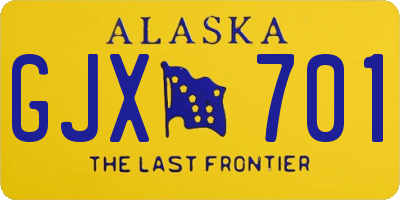 AK license plate GJX701