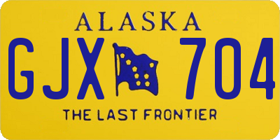 AK license plate GJX704