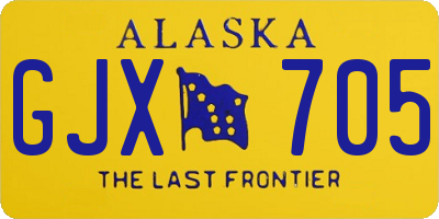 AK license plate GJX705