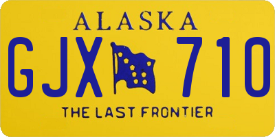 AK license plate GJX710
