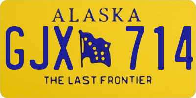 AK license plate GJX714