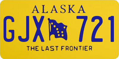 AK license plate GJX721