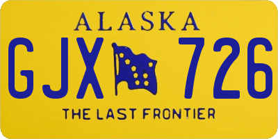 AK license plate GJX726