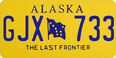 AK license plate GJX733