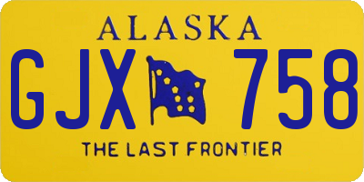 AK license plate GJX758