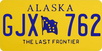 AK license plate GJX762