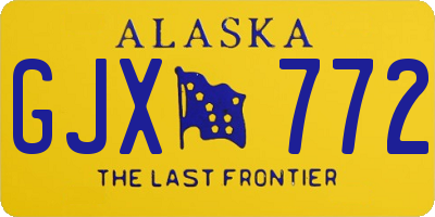 AK license plate GJX772