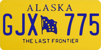 AK license plate GJX775