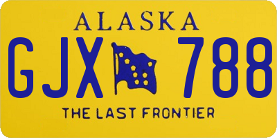 AK license plate GJX788
