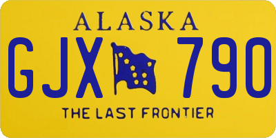 AK license plate GJX790