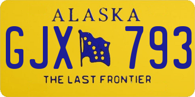 AK license plate GJX793