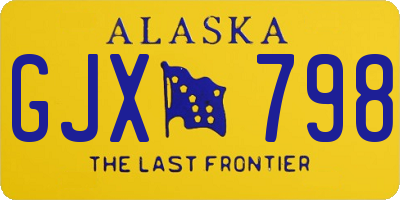 AK license plate GJX798