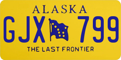 AK license plate GJX799