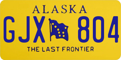 AK license plate GJX804
