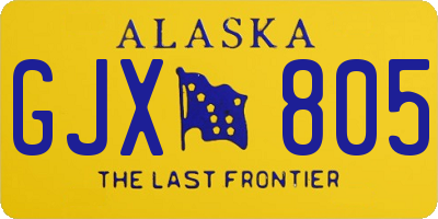 AK license plate GJX805