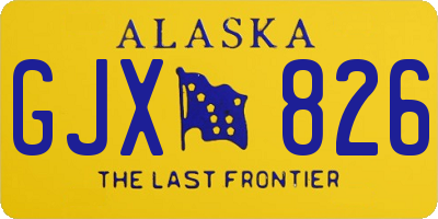 AK license plate GJX826