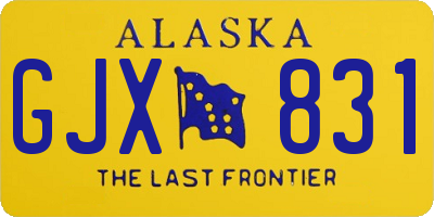 AK license plate GJX831