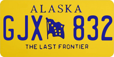 AK license plate GJX832