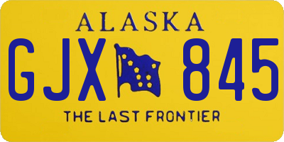 AK license plate GJX845