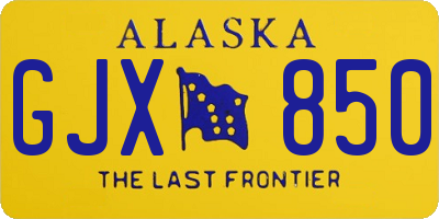 AK license plate GJX850