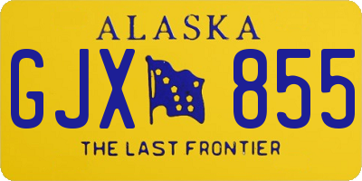 AK license plate GJX855