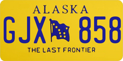 AK license plate GJX858