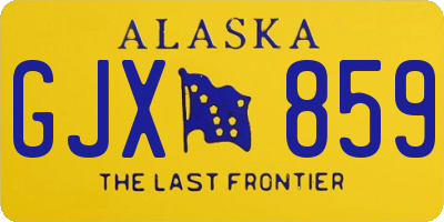 AK license plate GJX859
