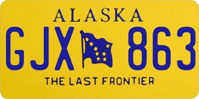AK license plate GJX863