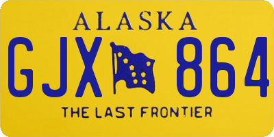 AK license plate GJX864