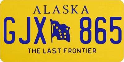AK license plate GJX865