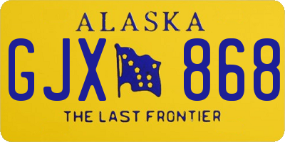 AK license plate GJX868
