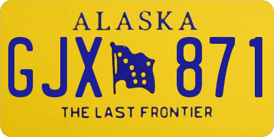 AK license plate GJX871