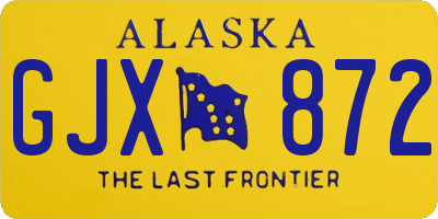 AK license plate GJX872