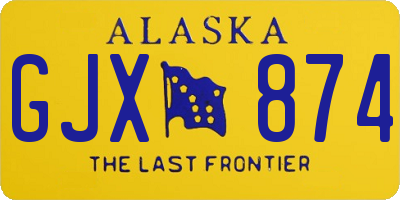 AK license plate GJX874