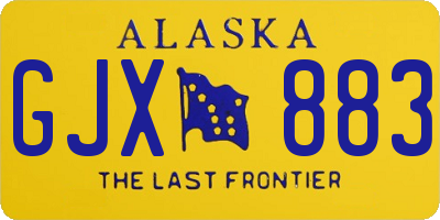 AK license plate GJX883