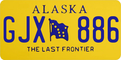 AK license plate GJX886