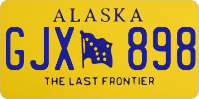 AK license plate GJX898